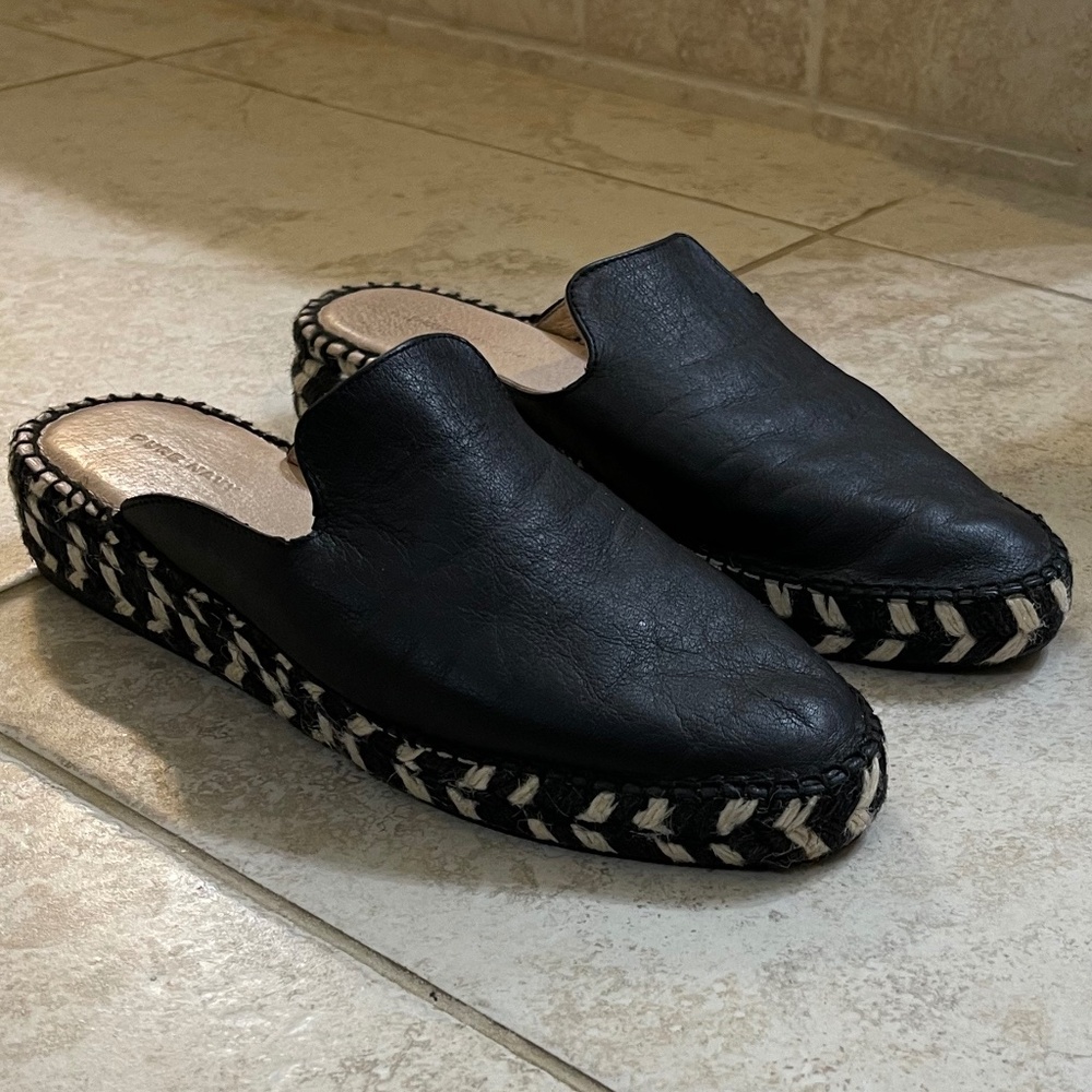 NEW Pure Navy Black Slides Wedge